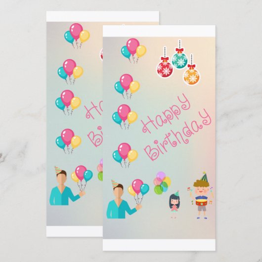 Cadeauverjaardag Bedankkaart (Voorkant / Achterkant)