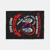 Cadeauverlies Geweldig nichtje Hartziekte Bewustzi Fleece Deken (Voorkant (Horizontaal))