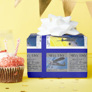 Cadeauverpakking - Antiek modelvliegtuigen Cadeaupapier