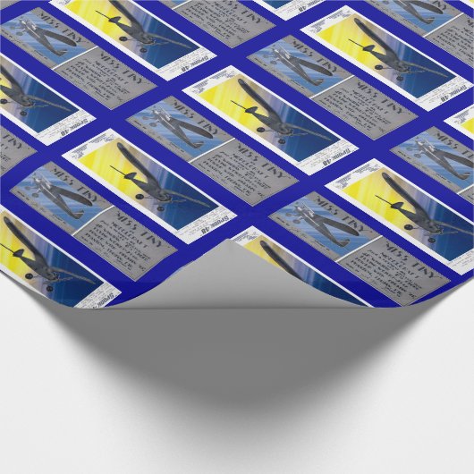 Cadeauverpakking - Antiek modelvliegtuigen Cadeaupapier (Hoek)