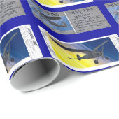 Cadeauverpakking - Antiek modelvliegtuigen Cadeaupapier (Rol Hoek)