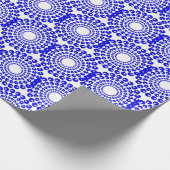 Cadeauverpakking - Blauwe kralen in cirkels Cadeaupapier (Hoek)