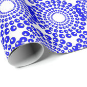 Cadeauverpakking - Blauwe kralen in cirkels Cadeaupapier (Rol Hoek)