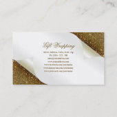 Cadeauverpakking Boutique Souvenir Shop Gold Glitt Visitekaartje (Achterkant)