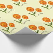 Cadeauverpakking - Calendula bloesems Cadeaupapier (Hoek)