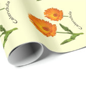 Cadeauverpakking - Calendula bloesems Cadeaupapier (Rol Hoek)