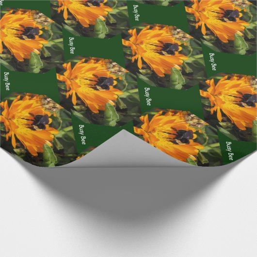 Cadeauverpakking - Calendula en Bijen Cadeaupapier (Hoek)