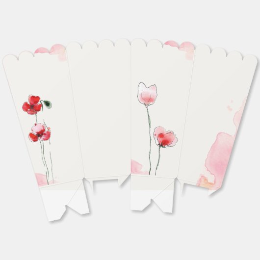 Cadeauverpakking. "Coquelicots" Bedankdoosjes (Ongevouwen)