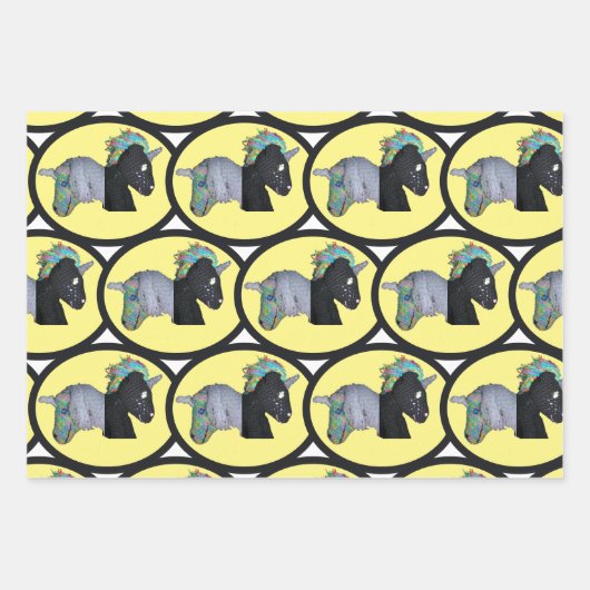 Cadeauverpakking - Eenhoorns Inpakpapier Vel (Voorkant 3)