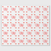 Cadeauverpakking - Gepersonaliseerd hart Cadeaupapier (Vlak)