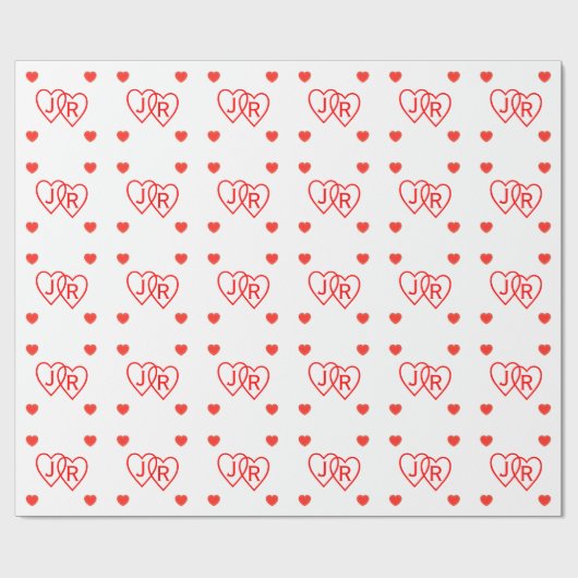 Cadeauverpakking - Gepersonaliseerd hart Cadeaupapier (Vlak)