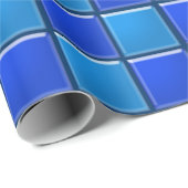 Cadeauverpakking - Glazen Tegels in blauw Cadeaupapier (Rol Hoek)