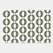 Cadeauverpakking - Holly Leaves and Berries Inpakpapier Vel (Voorkant 3)
