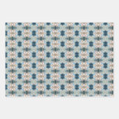 Cadeauverpakking in tinten blauw inpakpapier vel (Voorkant)