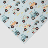 Cadeauverpakking kleine tractor patroon baby jonge tissuepapier (Detail)