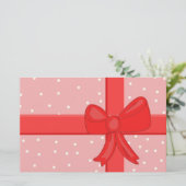 cadeauverpakking lint briefpapier (Staand voorkant)