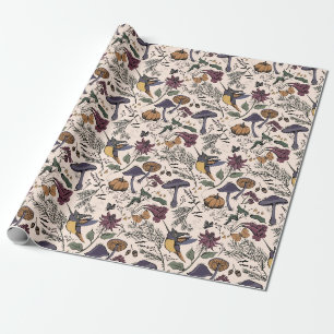 Cadeauverpakking met betoverde kolibrie in roomkle cadeaupapier