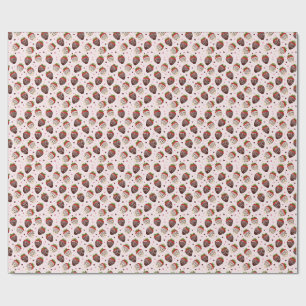 Cadeauverpakking met chocolade aardbeien cadeaupapier