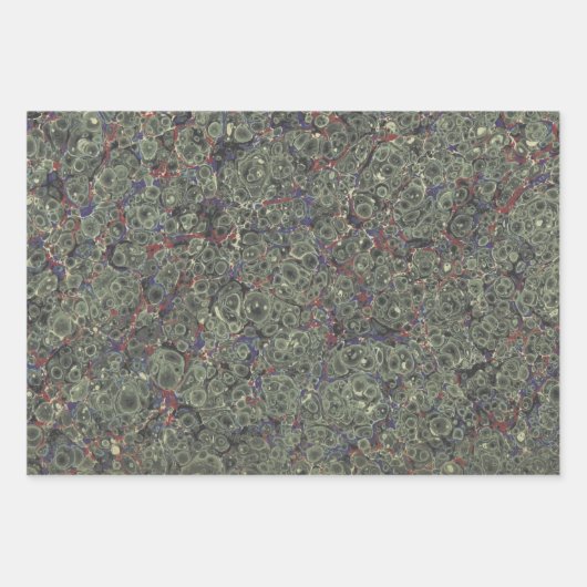 Cadeauverpakking met gemarmerd papier inpakpapier vel (Voorkant)