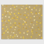 Cadeauverpakking met gouden harten confetti cadeaupapier (Vlak)