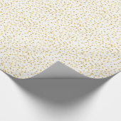 Cadeauverpakking met gouden harten confetti cadeaupapier (Hoek)