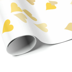 Cadeauverpakking met gouden harten confetti cadeaupapier
