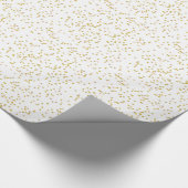 Cadeauverpakking met goudstofconfetti cadeaupapier (Hoek)