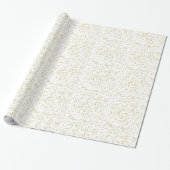 Cadeauverpakking met goudstofconfetti cadeaupapier (Uitgerold)