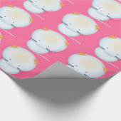 Cadeauverpakking met kleine witte katjes cadeaupapier (Hoek)