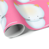 Cadeauverpakking met kleine witte katjes cadeaupapier (Rol Hoek)