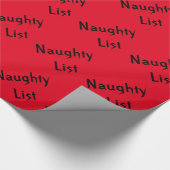 Cadeauverpakking Naughty List Cadeaupapier (Hoek)