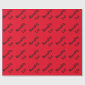 Cadeauverpakking Naughty List Cadeaupapier (Vlak)