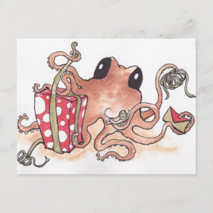 Cadeauverpakking Octopus Briefkaart