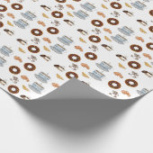 Cadeauverpakking Papier Koffie Donuts (Hoek)