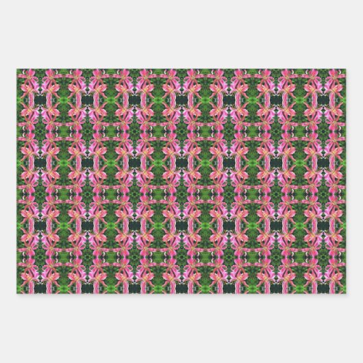 Cadeauverpakking Papier Roze Lelies Inpakpapier Vel (Voorkant)