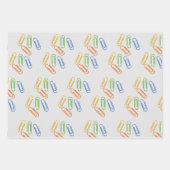 Cadeauverpakking, pennen, potloden en schoolspulle inpakpapier vel (Voorkant 3)