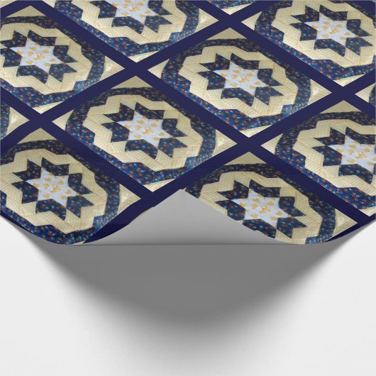 Cadeauverpakking - Quilly Star Flower Pattern Cadeaupapier (Hoek)