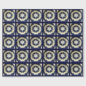 Cadeauverpakking - Quilly Star Flower Pattern Cadeaupapier (Vlak)