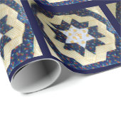 Cadeauverpakking - Quilly Star Flower Pattern Cadeaupapier (Rol Hoek)