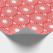 Cadeauverpakking - Rode kralen in cirkels Cadeaupapier (Hoek)