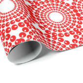 Cadeauverpakking - Rode kralen in cirkels Cadeaupapier (Rol Hoek)