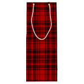 CADEAUVERPAKKING ROOD GEBLOKKEERD PLAID WIJN CADEAUTAS (Achterkant)