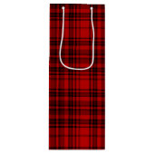 CADEAUVERPAKKING ROOD GEBLOKKEERD PLAID WIJN CADEAUTAS (Voorkant)