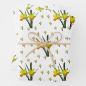 Cadeauverpakking Set - Daffodil bloesems X 3 Inpakpapier Vel (In situ)