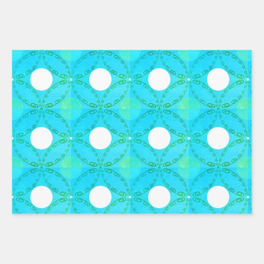 Cadeauverpakking set van 3 inpakpapier vel (Voorkant)