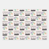 Cadeauverpakking Set van 3 Waterverven Kerstmis Va Inpakpapier Vel (Voorkant)