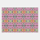 Cadeauverpakking SG Rood & Roze Poinsettias Inpakpapier Vel (Voorkant 2)