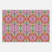 Cadeauverpakking SG Rood & Roze Poinsettias Inpakpapier Vel (Voorkant)