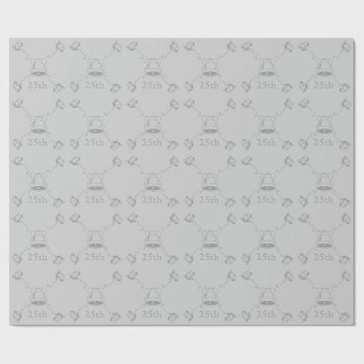 Cadeauverpakking - Silver Jubileum Bells Cadeaupapier (Vlak)