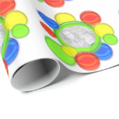 Cadeauverpakking - Verkleurde bubbels met foto Cadeaupapier (Rol Hoek)